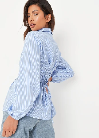 Голубая блуза Missguided