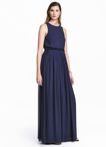 Темно-синее кэжуал платье H&M