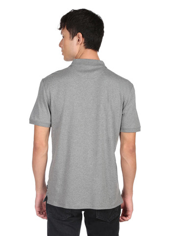 Серая футболка-поло для мужчин Calvin Klein меланжевая