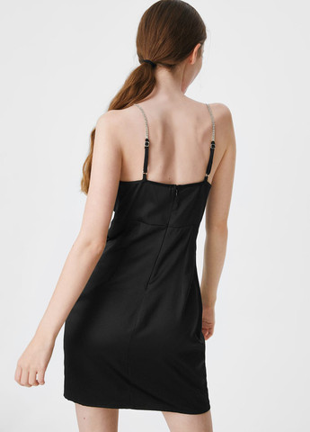Чорна коктейльна сукня C&A однотонна
