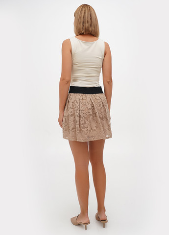 Темно-бежевая кэжуал однотонная юбка Sassofono клешированная