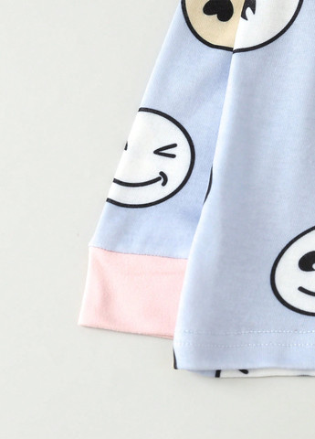 Голубая всесезон пижама (лонгслив, леггинсы) лонгслив + леггинсы SHEIN