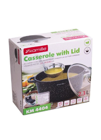 Каструля із литого алюмінію з антипригарним покриттям 2.3 л KM-4404 Kamille (253627711)