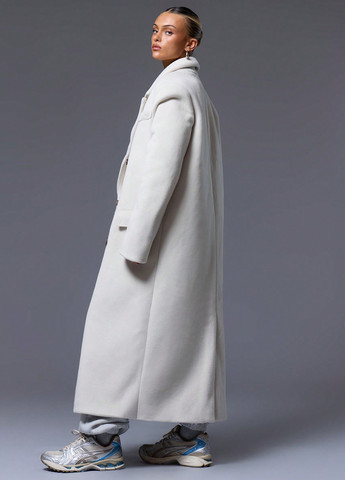 Кремове демісезонне Пальто двобортне SHEIN