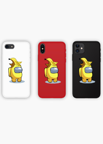 Чохол силіконовий Apple Iphone X Амонг Ас Жовтий (Among Us Yellow) (6129-2416) MobiPrint (219565568)