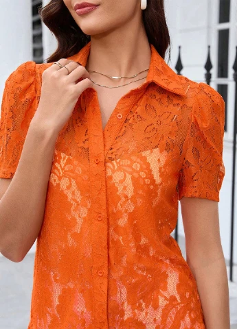 Помаранчева блуза SHEIN