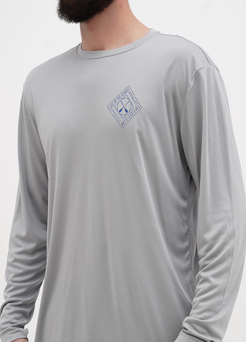 Серый демисезонный кэжуал, спортивный лонгслив Blue 84 с надписями