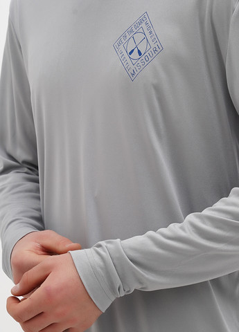 Серый демисезонный кэжуал, спортивный лонгслив Blue 84 с надписями