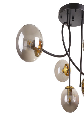 Потолочная люстра на 6 лампочек BR-01 633S/6 E27 BK/GY Brille (251891724)