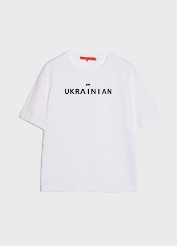 Белая летняя футболка женская оверсайз i'm ukrainian KASTA design