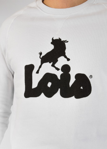 Свитшот Lois - Прямой крой рисунок белый кэжуал трикотаж, хлопок - (220877495)