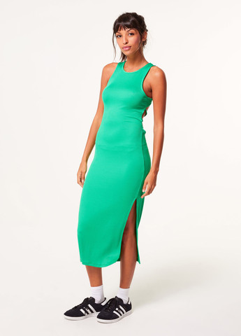 Зелена кежуал сукня з відкритою спиною, сукня-майка Jennyfer однотонна
