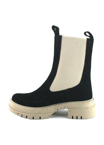 Осенние ботинки челси Mila без декора тканевые, из натуральной замши