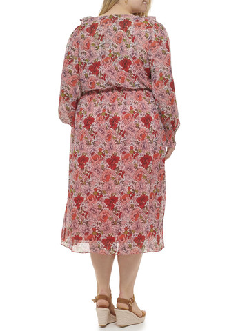 Рожево-коричнева кежуал сукня а-силует Tommy Hilfiger з квітковим принтом