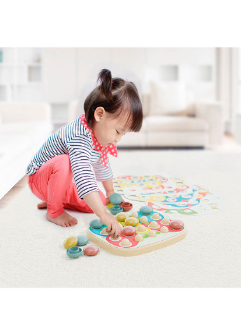 Набір серії "Play Bio"- Для занять мозаїкою Fantacolor Baby (великі фішки (21 шт.) + Дошка) Quercetti (215118022)