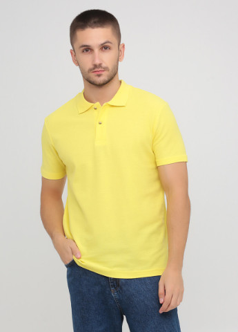 Желтая мужская футболка поло Stedman однотонная