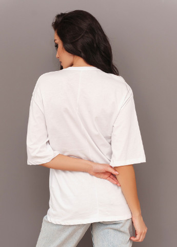 Біла всесезон футболка жіноча з коротким рукавом ISSA PLUS WN20-297