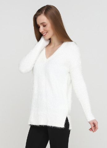 Белый демисезонный пуловер джемпер Camaieu