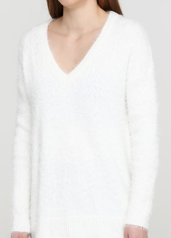 Белый демисезонный пуловер джемпер Camaieu