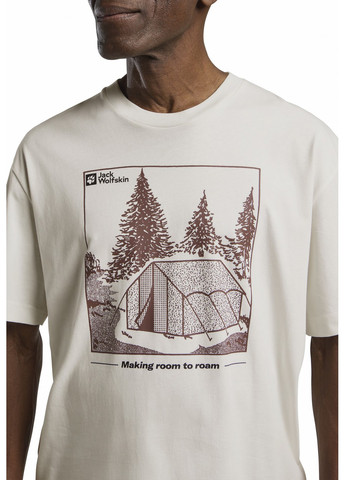 Біла футболка Jack Wolfskin FREEROAMER T M