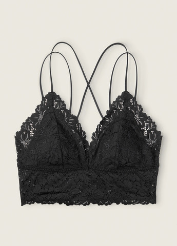 Чорний бралетт бюстгальтер Victoria's Secret без кісточок поліамід, мереживо