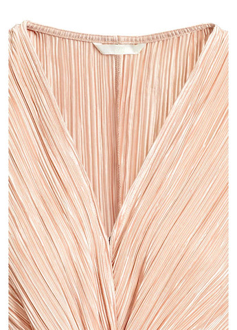 Пудровое кэжуал платье а-силуэт H&M однотонное