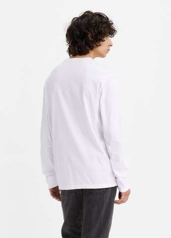 Лонгслів Levi's малюнок білий кежуали бавовна, трикотаж