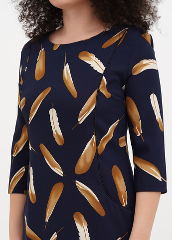 Темно-синя кежуал сукня футляр Imperial з малюнком