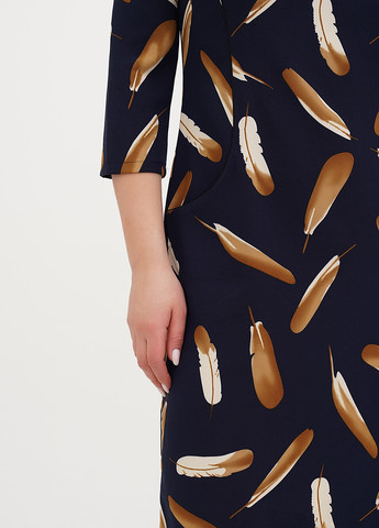 Темно-синя кежуал сукня футляр Imperial з малюнком