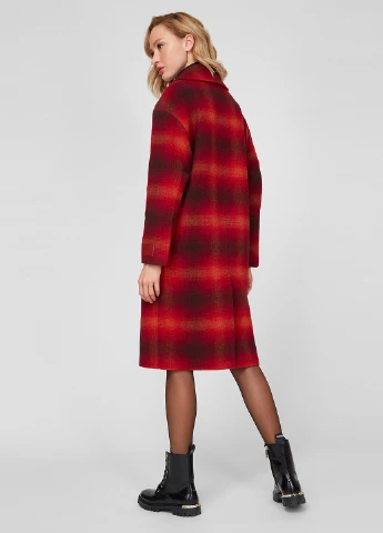 Красное демисезонное Пальто двубортное Tommy Hilfiger