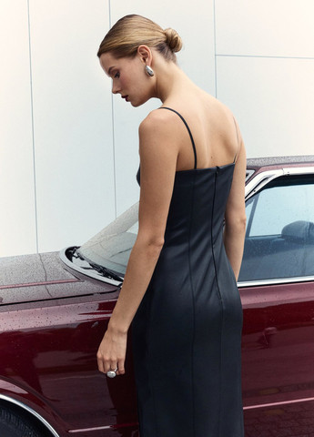 Черное кэжуал платье силуэтная Gepur однотонное