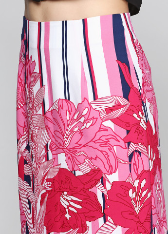 Розовая кэжуал цветочной расцветки юбка Fever миди