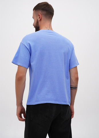 Темно-блакитна футболка Gildan