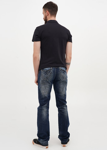 Темно-синие демисезонные прямые джинсы No Brand