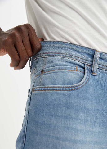 Штани DeFacto завужені світло блакитні джинсові бавовна