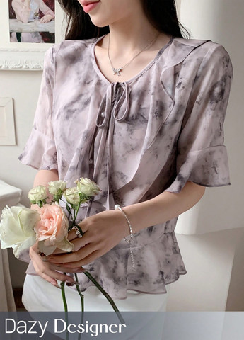 Комбинированная блуза SHEIN