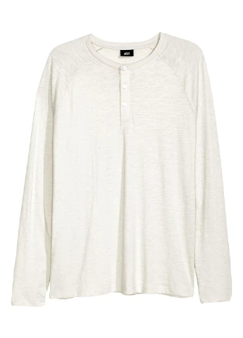 Молочный демисезонный кэжуал лонгслив H&M меланж