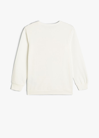 KOTON свитшот рисунок молочный кэжуал хлопок