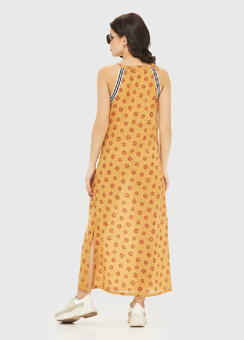 Желтое кэжуал платье а-силуэт MN с цветочным принтом