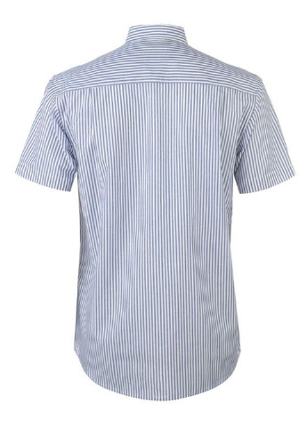 Бледно-синяя кэжуал рубашка в полоску Pierre Cardin