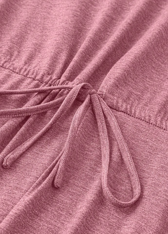 Темно-рожева кежуал сукня сукня-футболка, з спідницею-сонце SHEIN меланжева