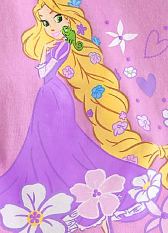 Розовая летняя футболка с коротким рукавом Disney