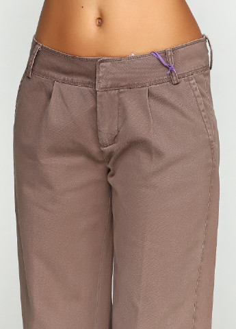 Светло-коричневые кэжуал демисезонные клеш брюки Silvian Heach