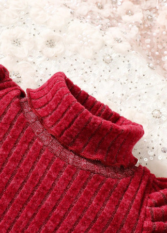 Бордовий демісезонний комплект (гольф, спідниця-шорти) SHEIN