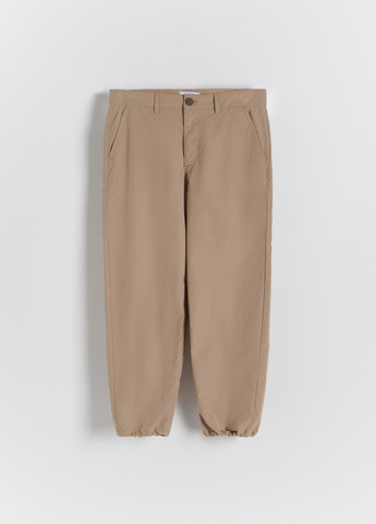 Бежевые кэжуал демисезонные укороченные брюки Reserved