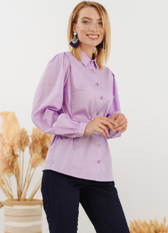 Лавандовая демисезонная блуза Azuri