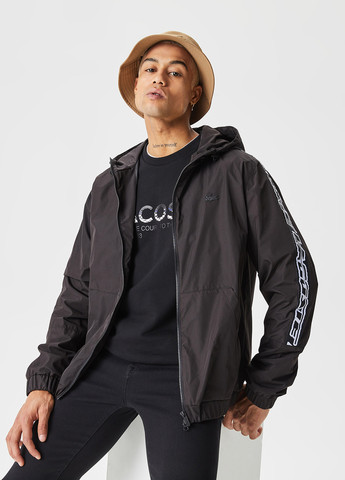 Чорна демісезонна куртка Lacoste