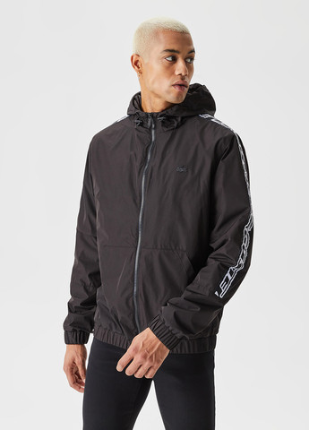 Чорна демісезонна куртка Lacoste