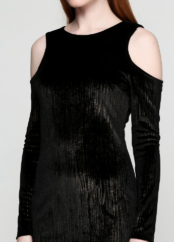 Черное коктейльное платье Top Shop однотонное