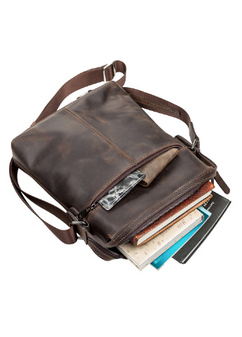 Мужская кожаная сумка 25х28х5 см Shvigel (252130739)